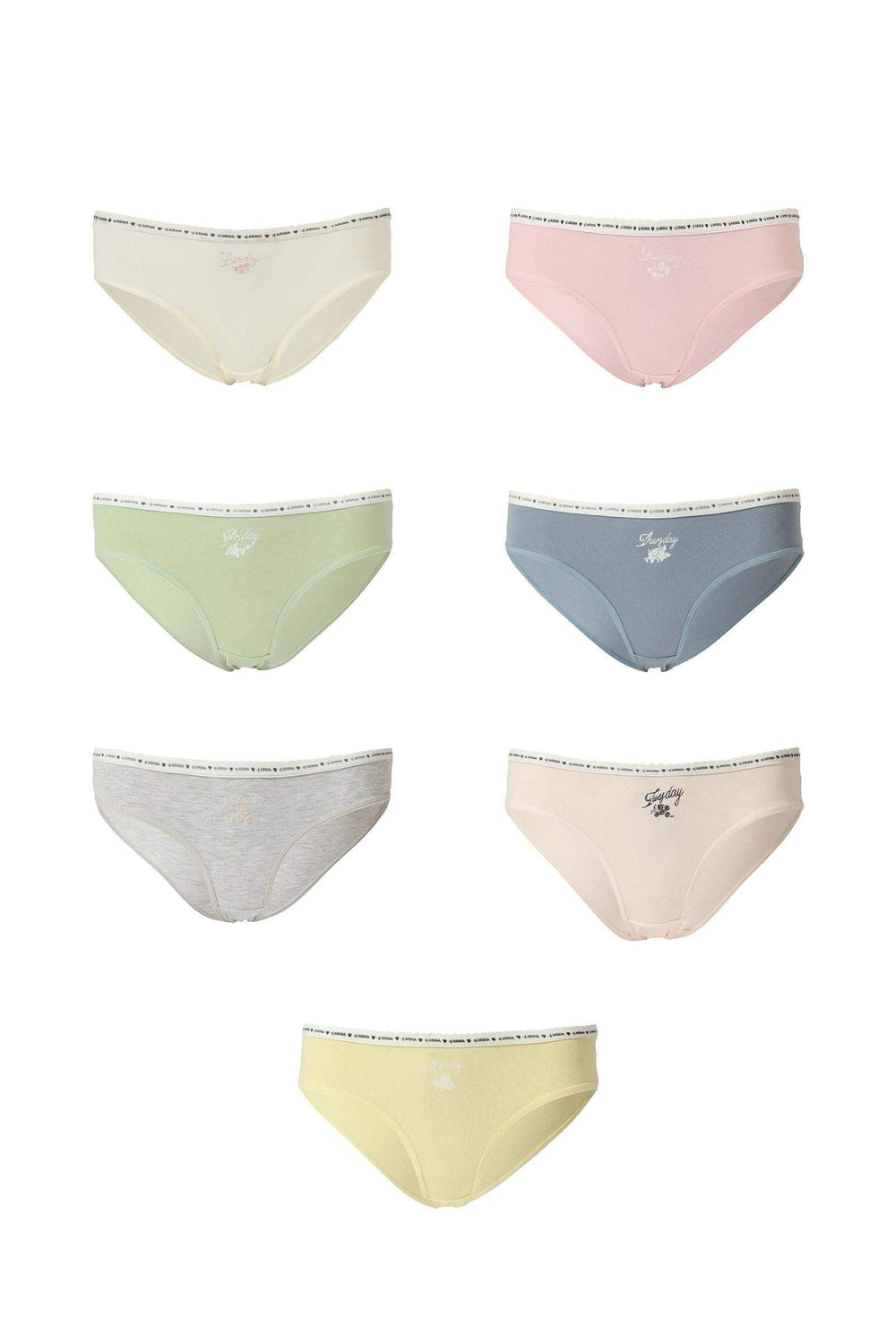 Pack Of 7 Bikini Panties For Women - Carina - كارينا