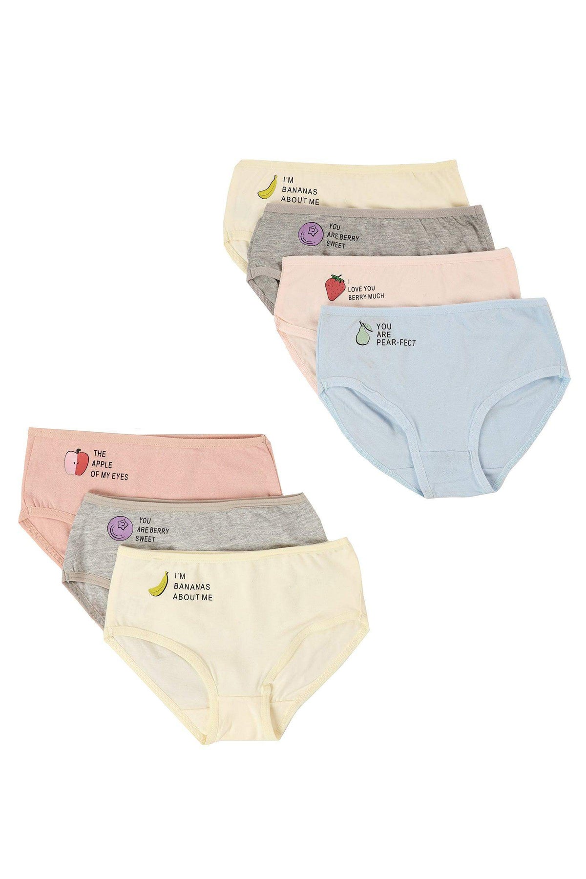 Pack of 7 Brief Panties for Girls - Carina - كارينا