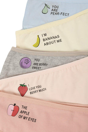 Pack of 7 Brief Panties for Girls - Carina - كارينا
