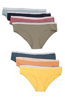 Pack of 7 Colored Bikini Panties - Carina - كارينا