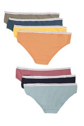 Pack of 7 Colored Bikini Panties - Carina - كارينا