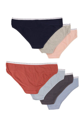 Pack of 7 Colored Bikini Panties - Carina - كارينا