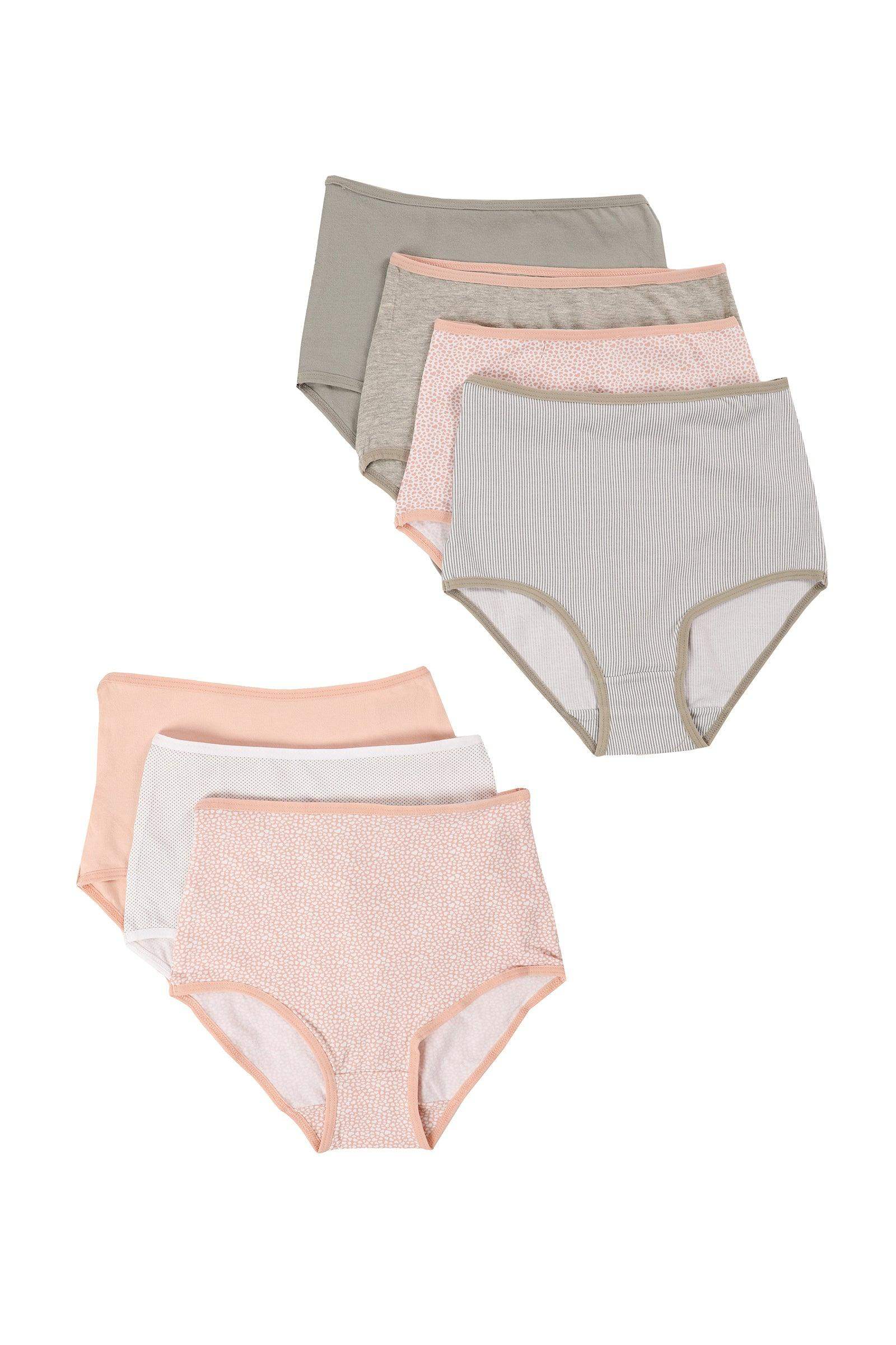 Pack of 7 Colored Brief Panties - Carina - كارينا