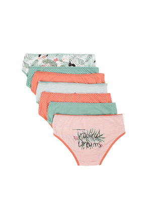 Pack of 7 Colored Brief Panties - Carina - كارينا