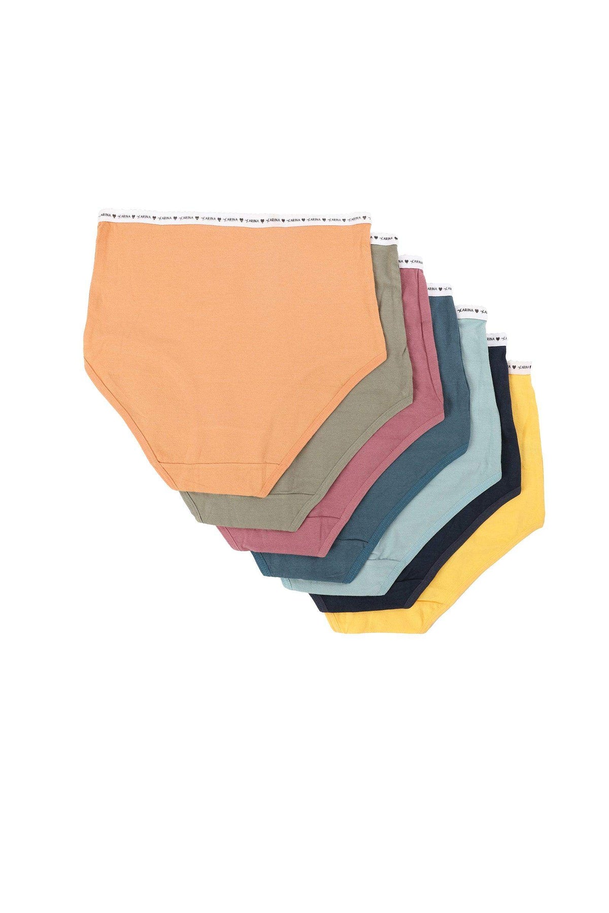 Pack of 7 Colored Full Brief - Carina - كارينا