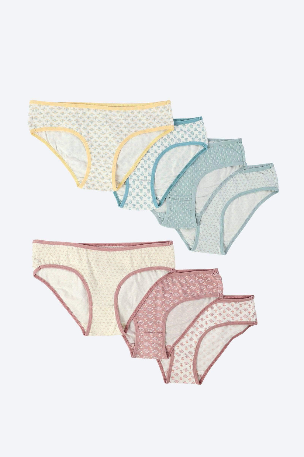 Pack of 7 Cotton Bikini Panties - Carina - كارينا