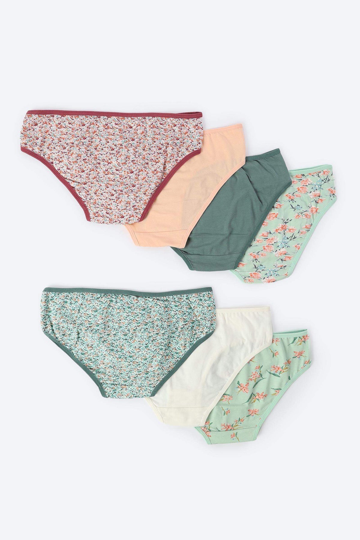 Pack of 7 Cotton Bikini Panties - Carina - كارينا