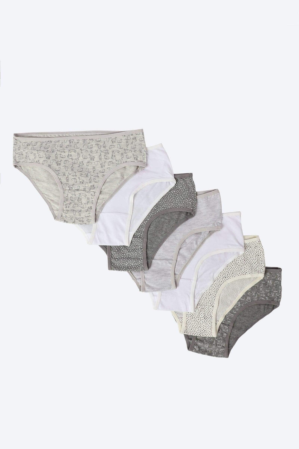 Pack of 7 Cotton Brief Panties - Carina - كارينا