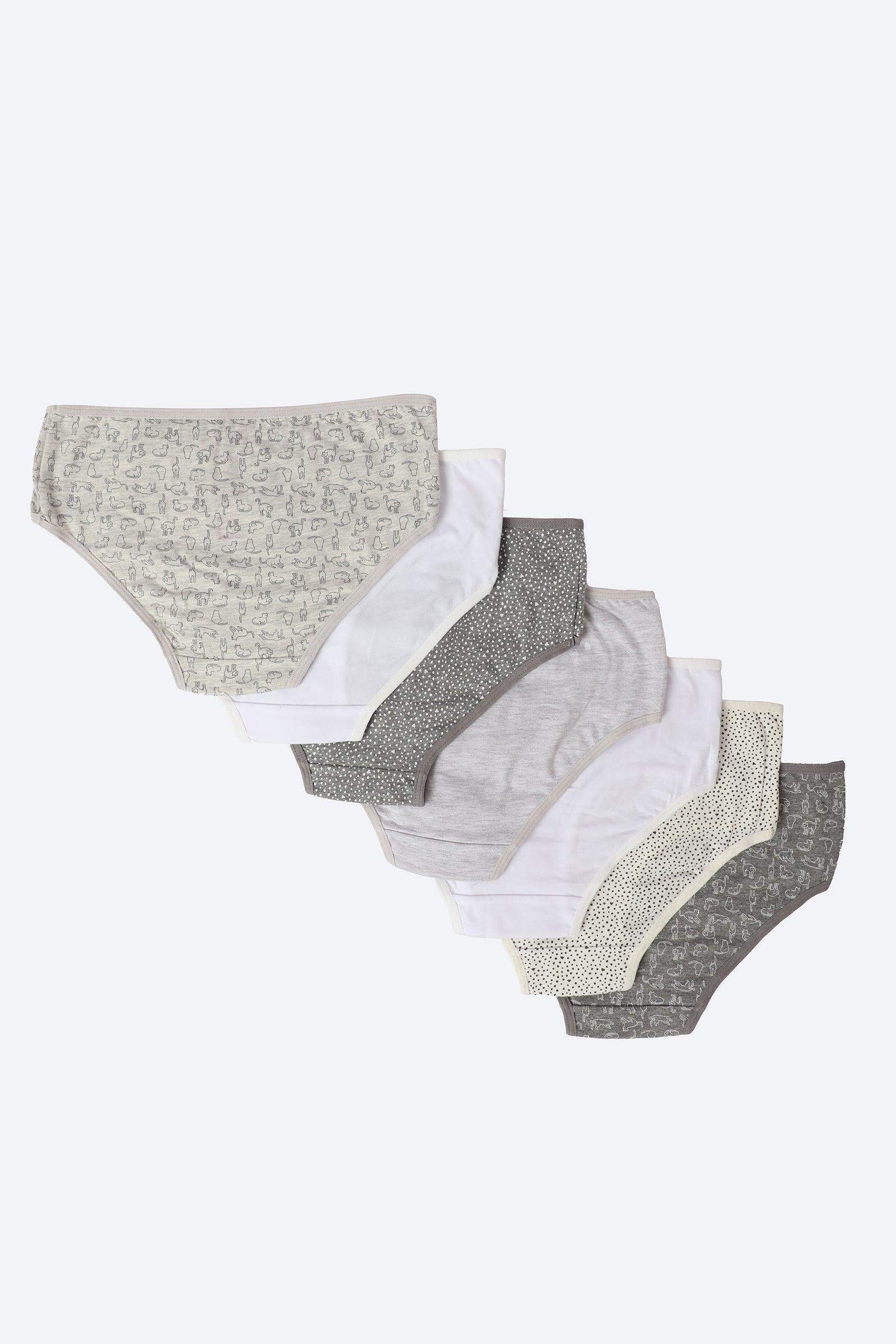 Pack of 7 Cotton Brief Panties - Carina - كارينا