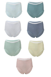 Pack of 7 Plain Full Brief Panties - Carina - كارينا
