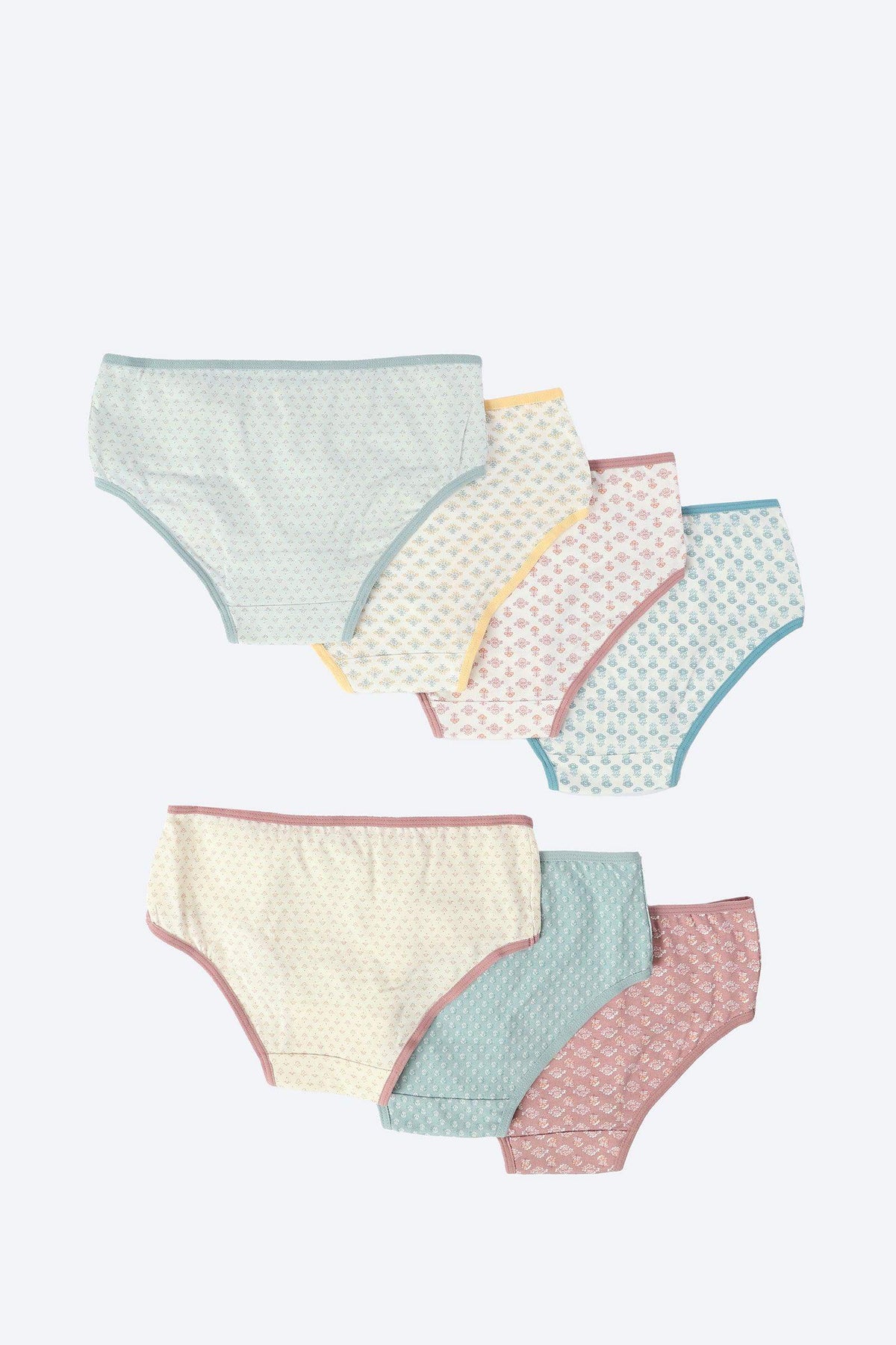 Pack of 7 Printed Brief Panties - Carina - كارينا