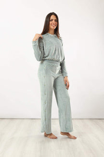 Plain Pyjama with Snap Closure - Carina - كارينا