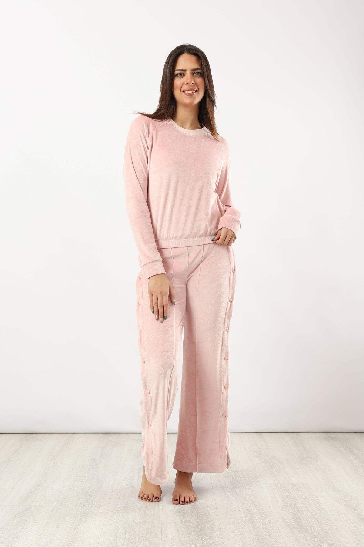 Plain Pyjama with Snap Closure - Carina - كارينا