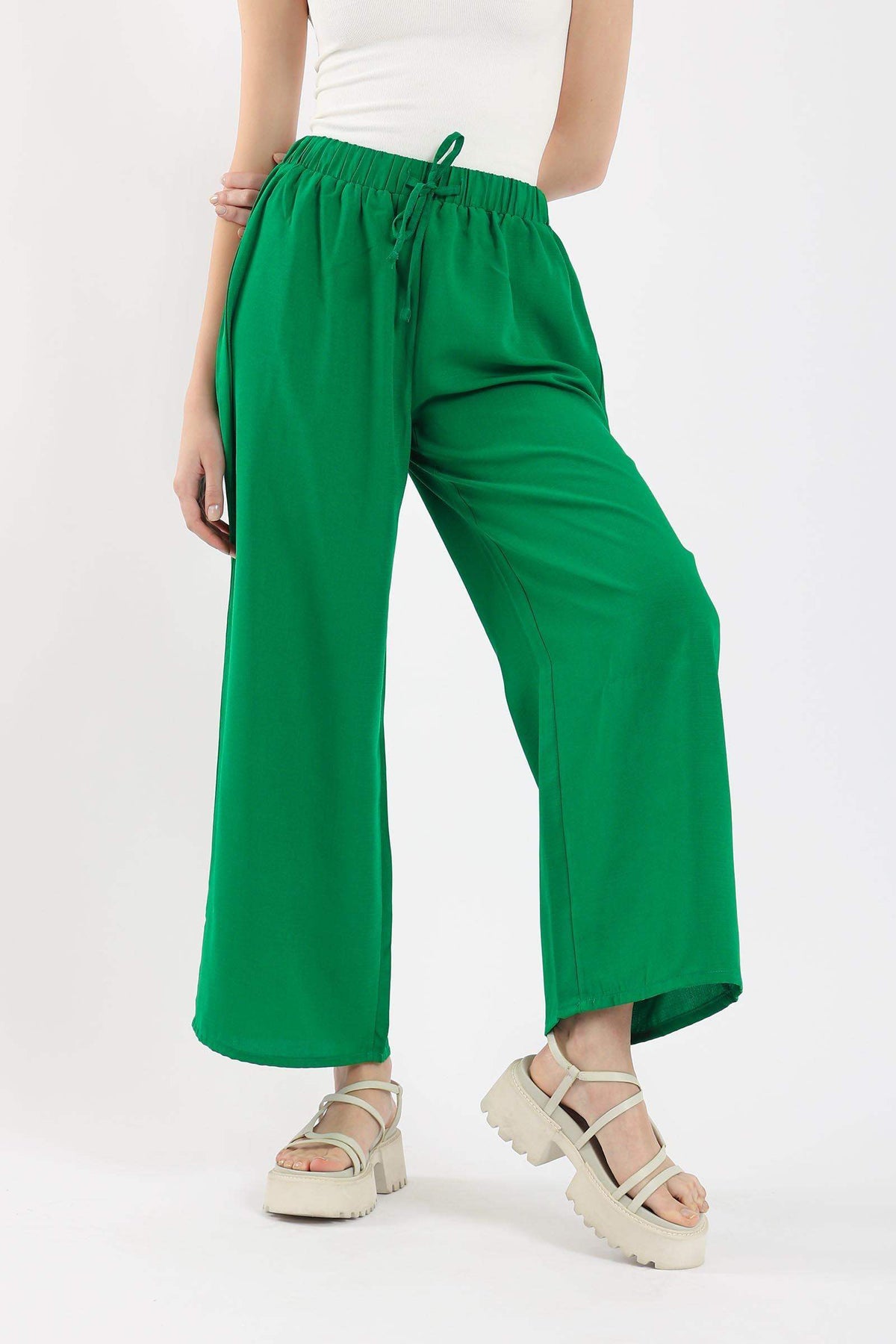 Plain Wide Leg Pants - Carina - كارينا