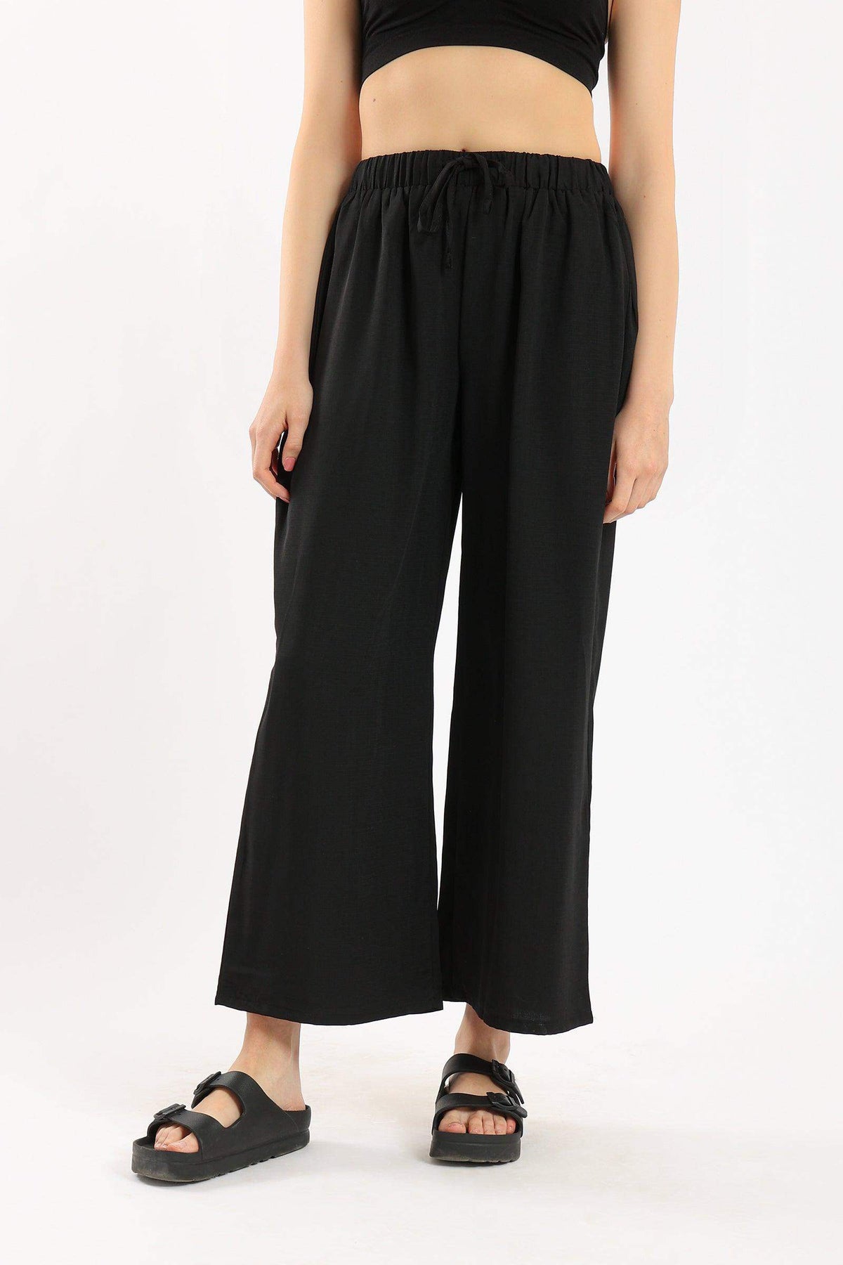 Plain Wide Leg Pants - Carina - كارينا