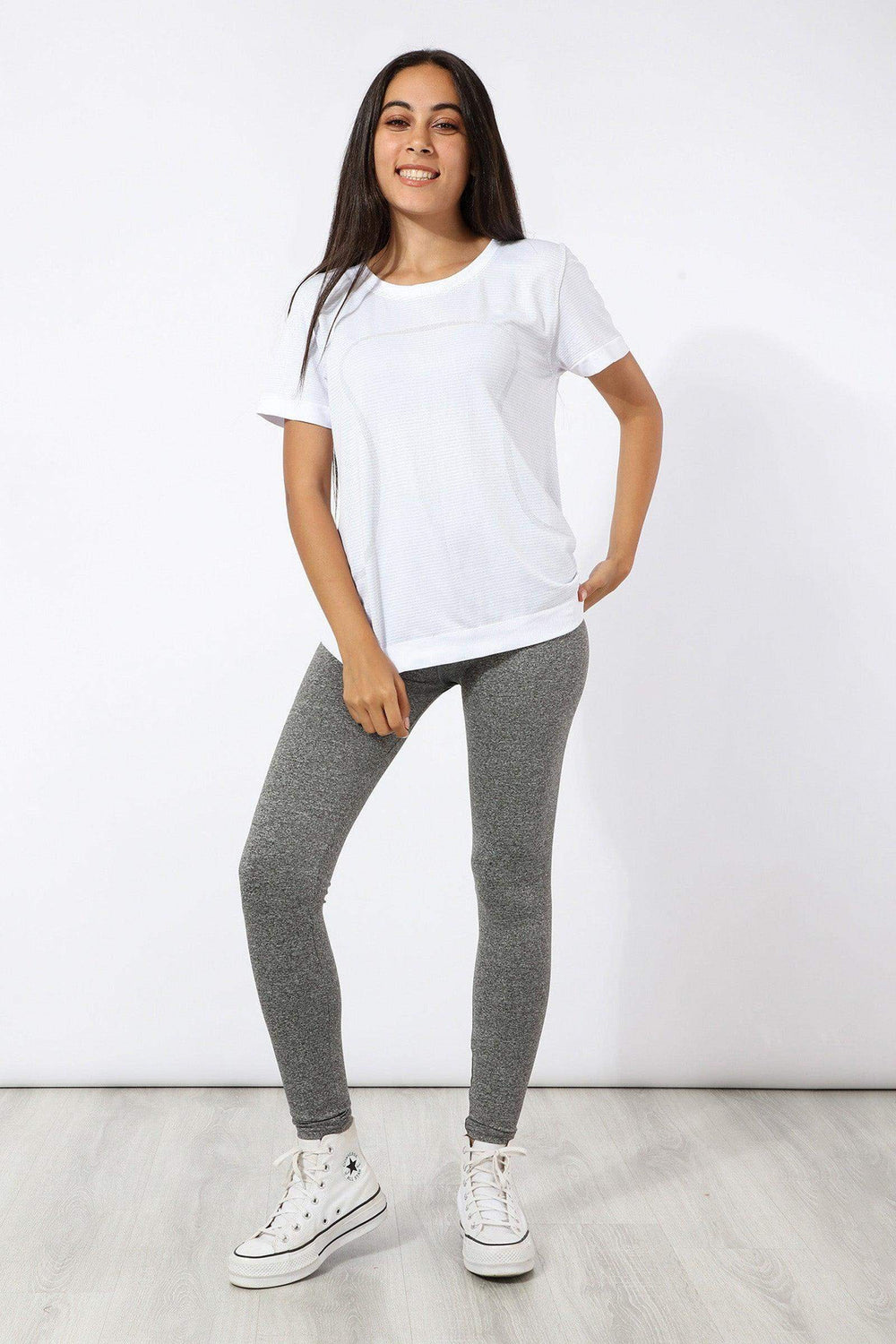 Polyester Self Pattern T-shirt - Carina - كارينا