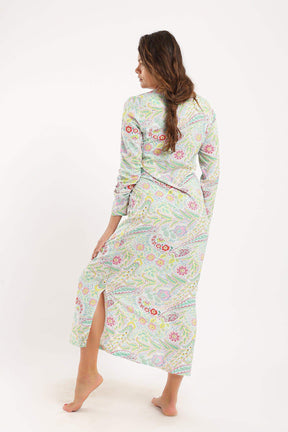 Printed Multicolor Nightgown - Carina - كارينا