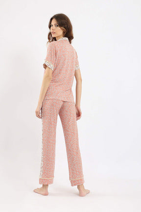 Printed Short Sleeve Pyjama - Carina - كارينا