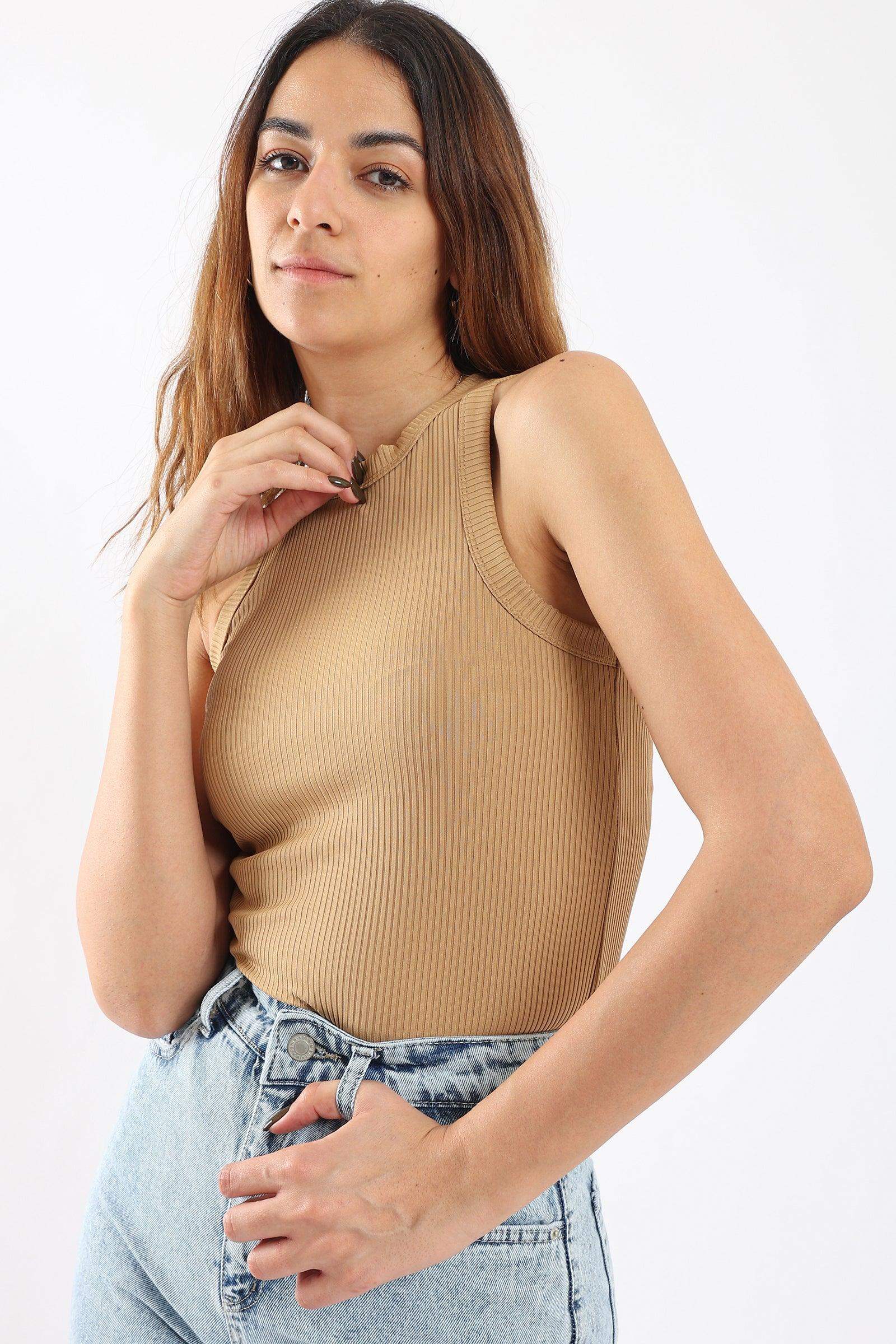 Racer Back Ribbed Top - Carina - كارينا