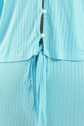 Ribbed Long Sleeve Pyjama Set - Carina - كارينا