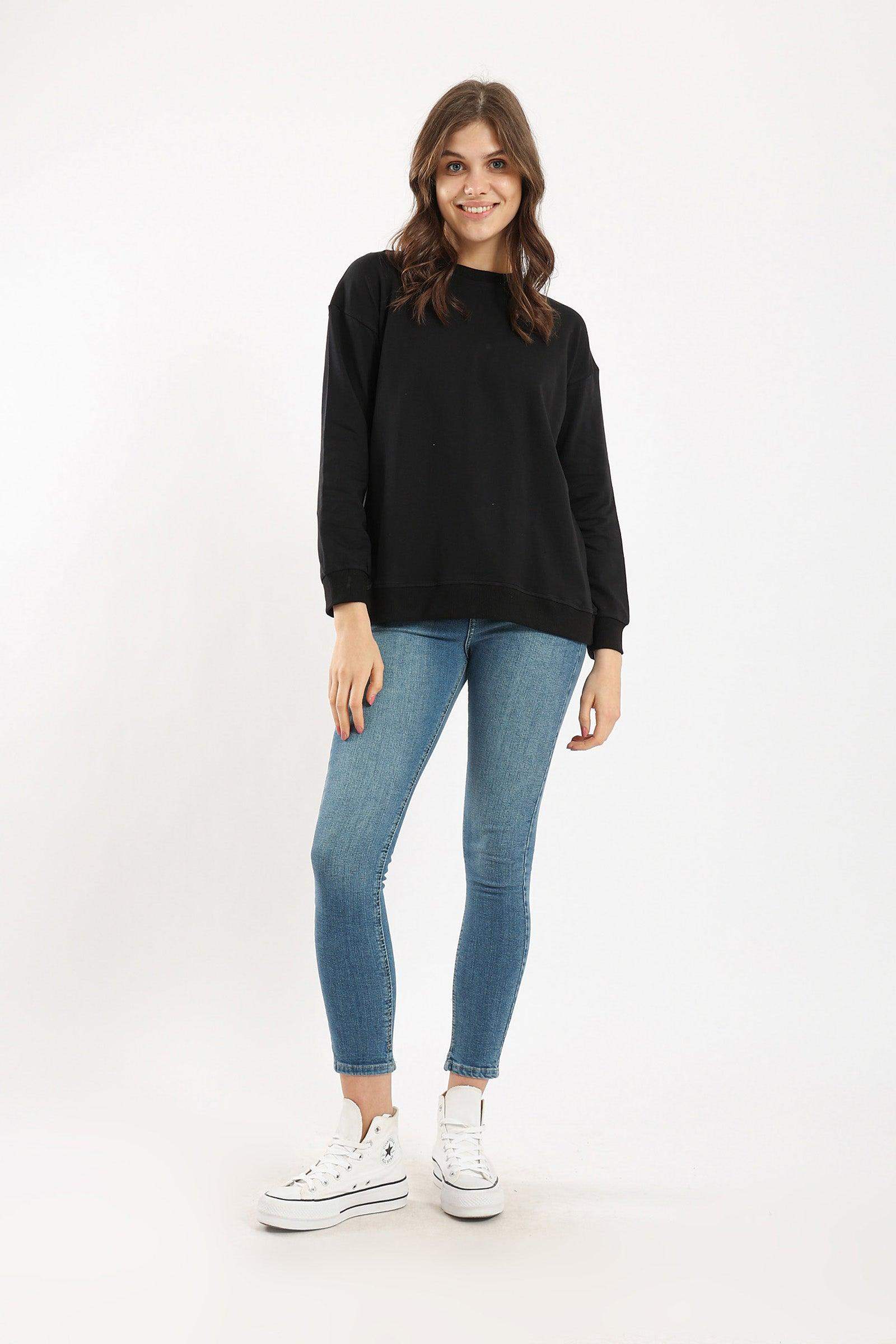 Ribbed Trim Lounge Sweatshirt - Carina - كارينا