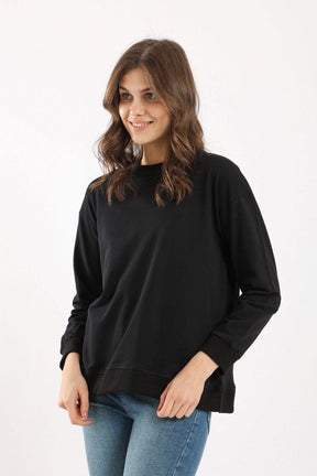 Ribbed Trim Lounge Sweatshirt - Carina - كارينا