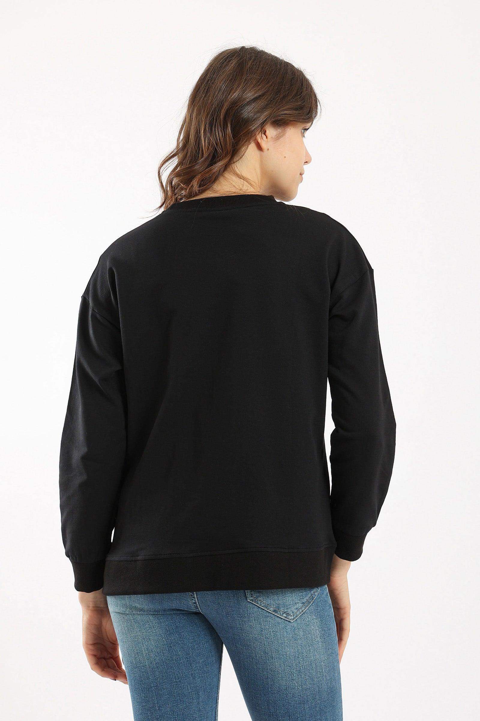 Ribbed Trim Lounge Sweatshirt - Carina - كارينا