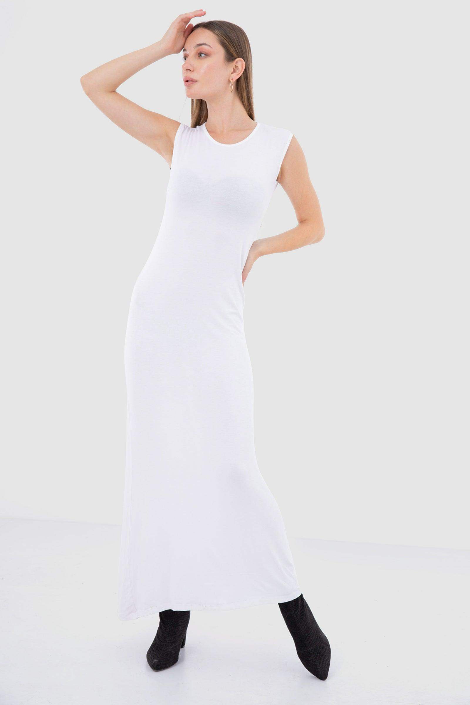 Round Neck Long Sleeveless Dress - Carina - كارينا