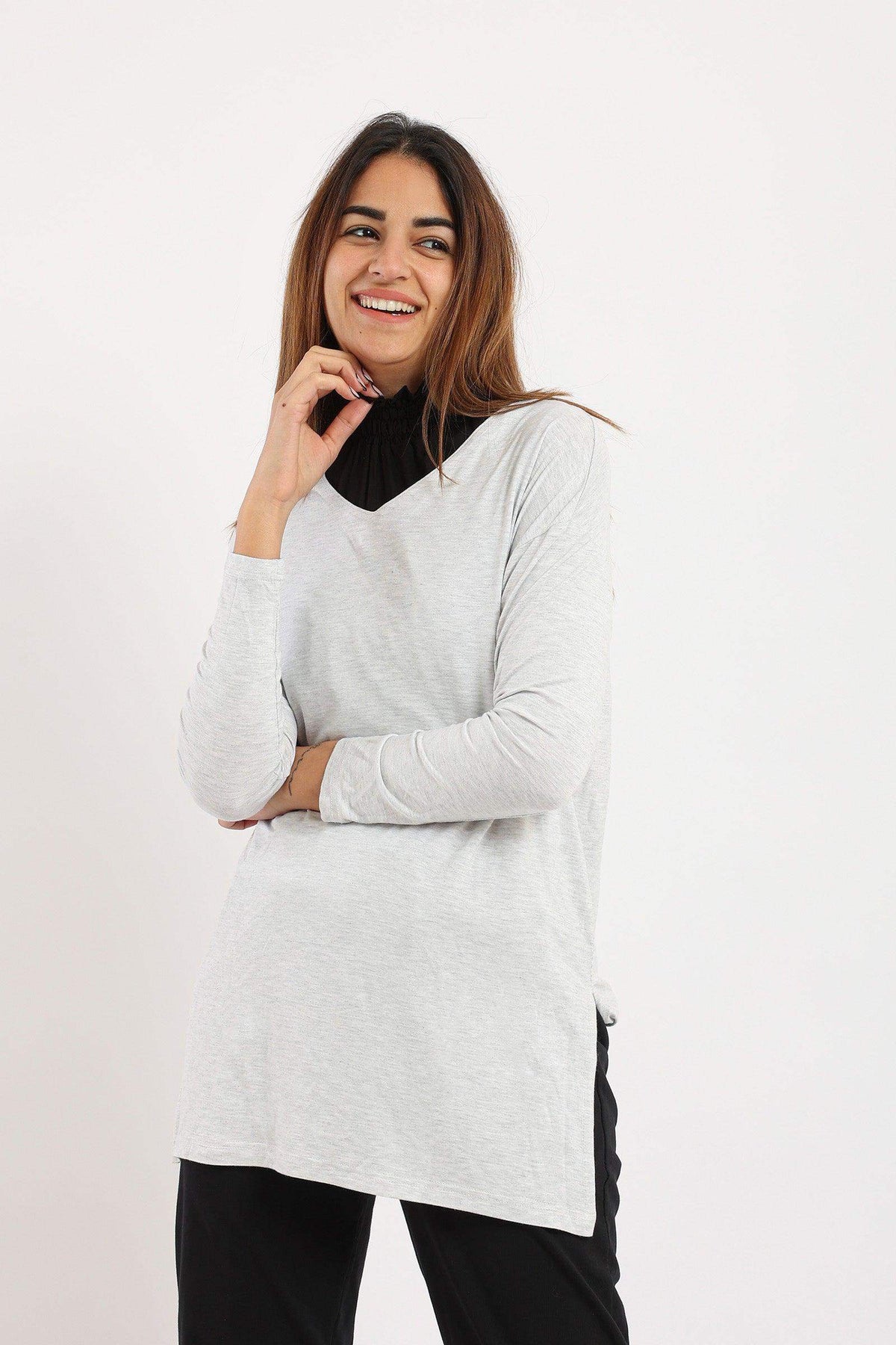 Ruffle Neck Detachable Shirt - Carina - كارينا