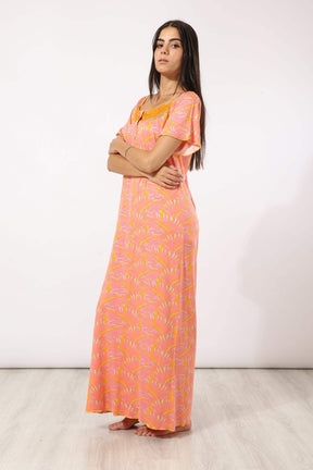 Short Sleeves Slip On Nightgown - Carina - كارينا