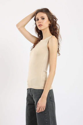 Sleeveless Crew Neck Top - Carina - كارينا