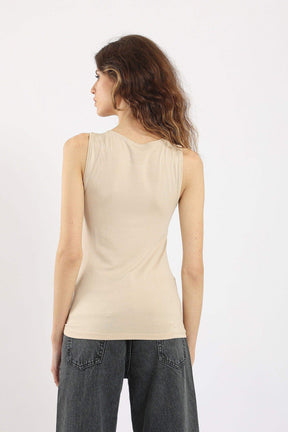 Sleeveless Crew Neck Top - Carina - كارينا