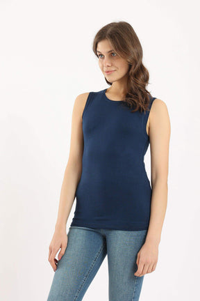 Sleeveless Crew Neck Top - Carina - كارينا