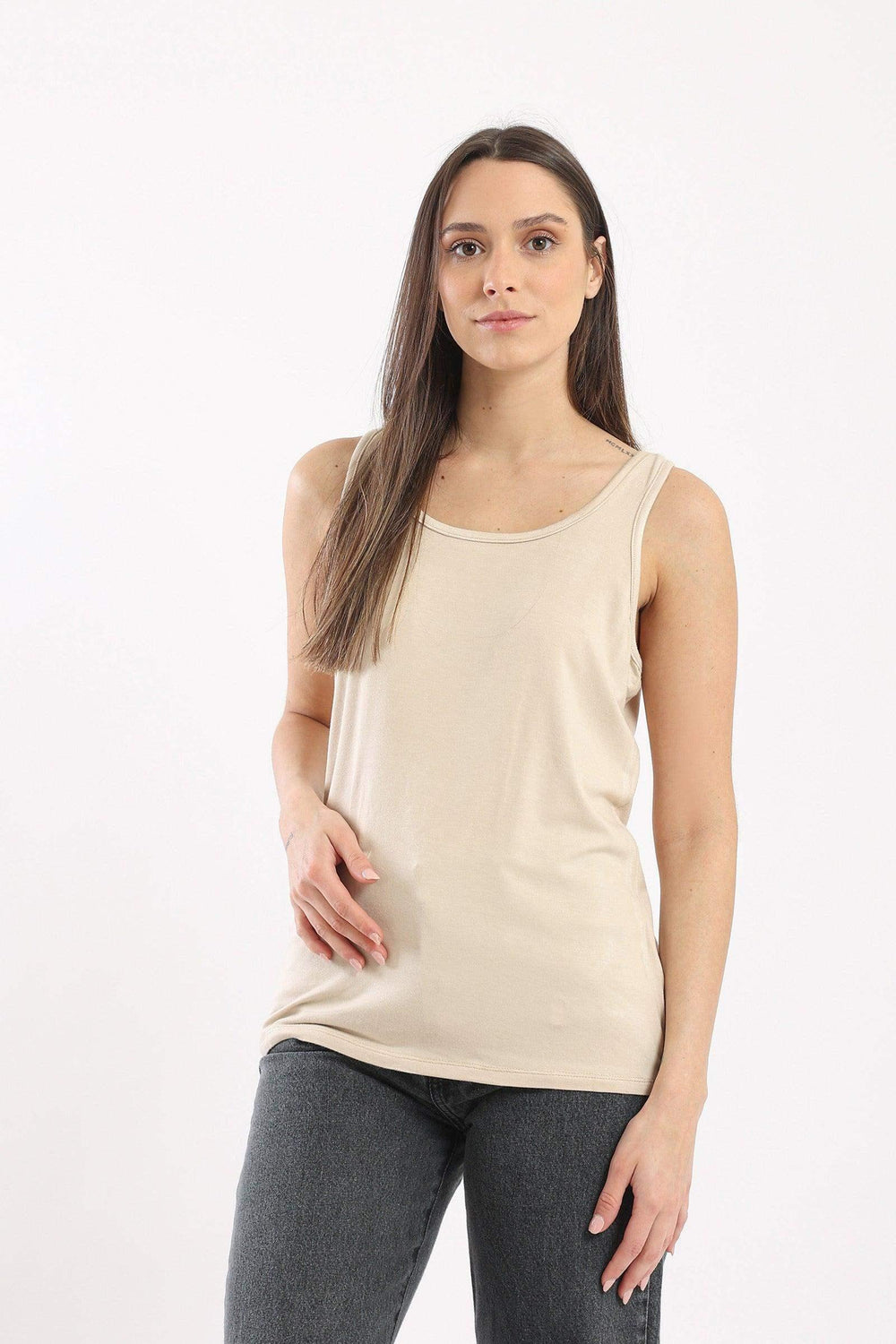 Sleeveless Viscose Tank Top - Carina - كارينا