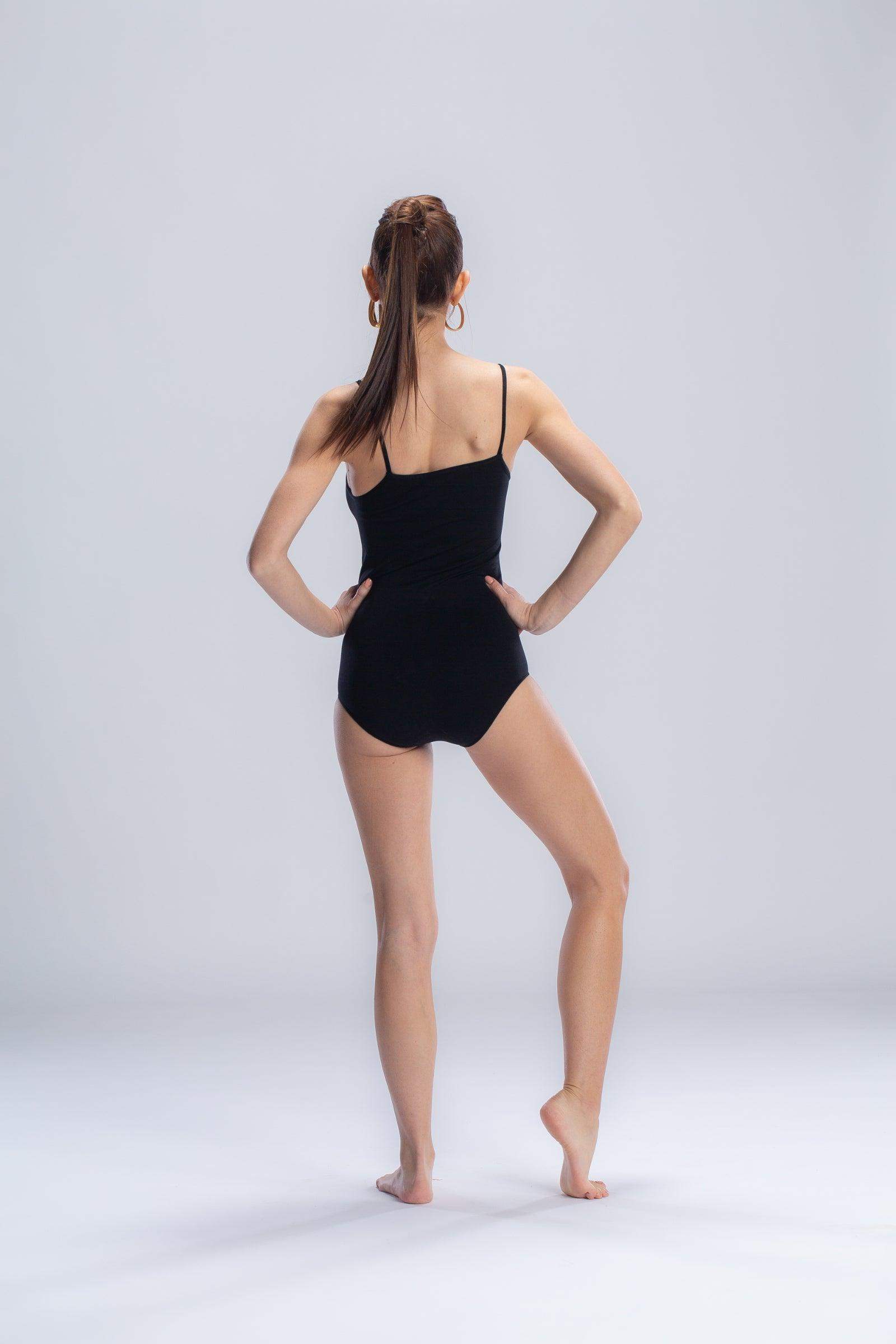 FuturaLondon Womens Black Spaghetti Thin Strap Bodysuit Leotard Body Top  (8) : : Fashion