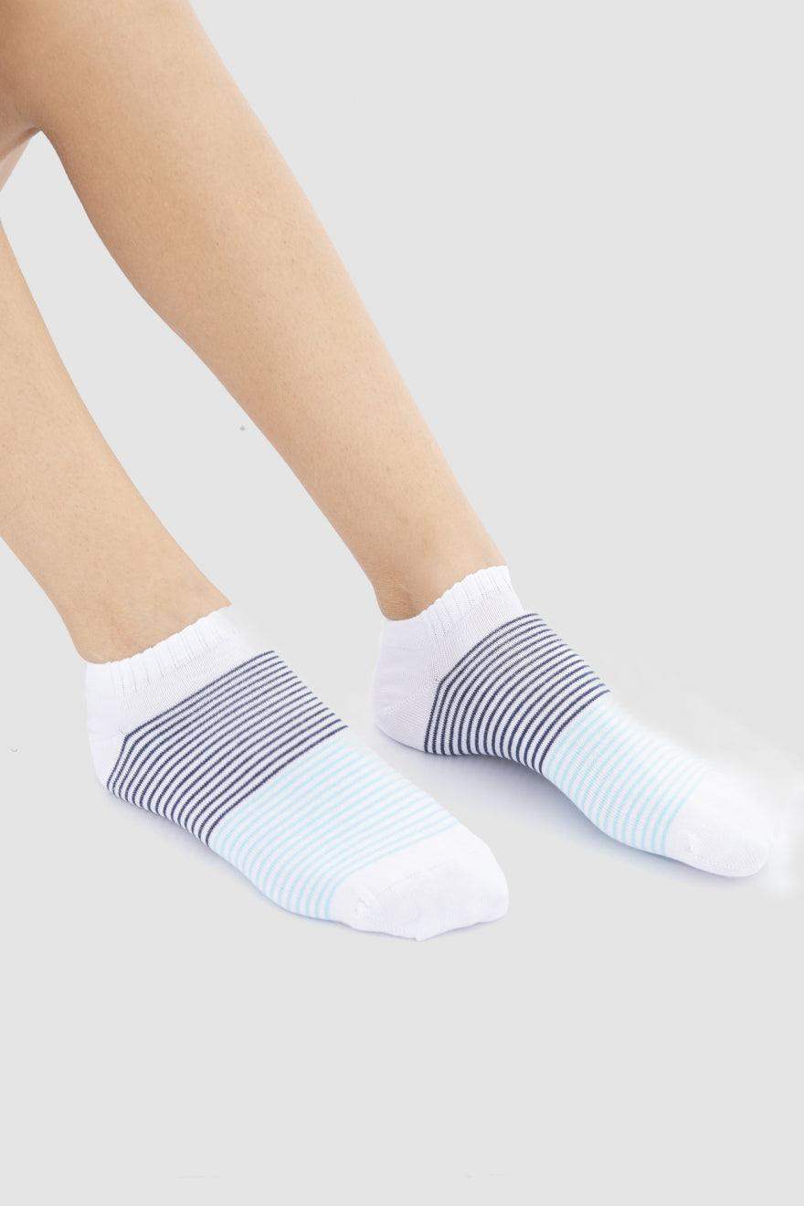 Stripped Ankle Socks - 5 Pairs - Carina - كارينا