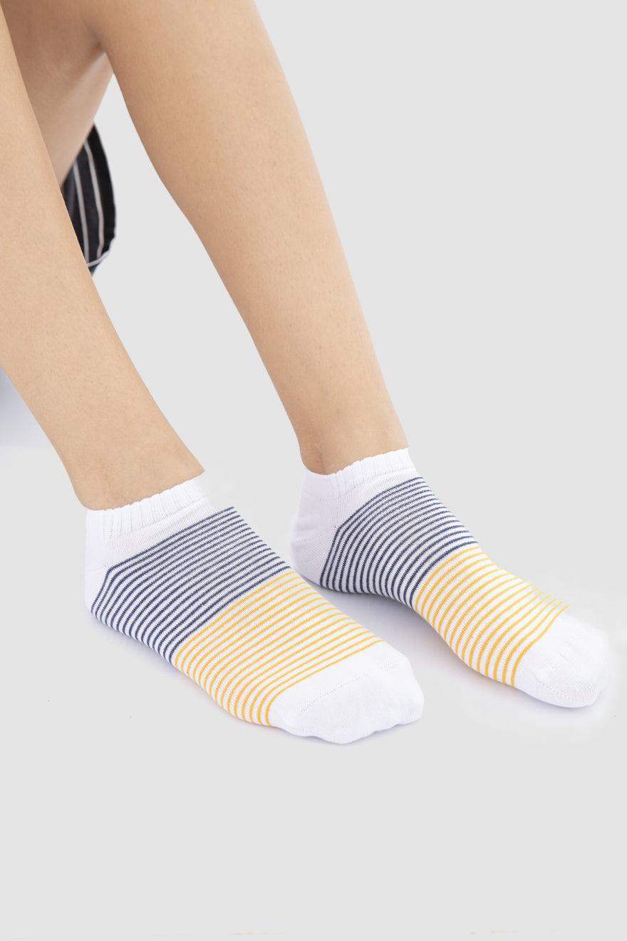 Stripped Ankle Socks - 5 Pairs - Carina - كارينا