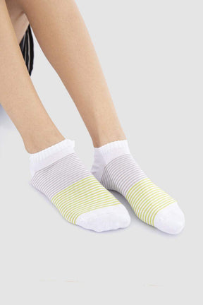 Stripped Ankle Socks - 5 Pairs - Carina - كارينا