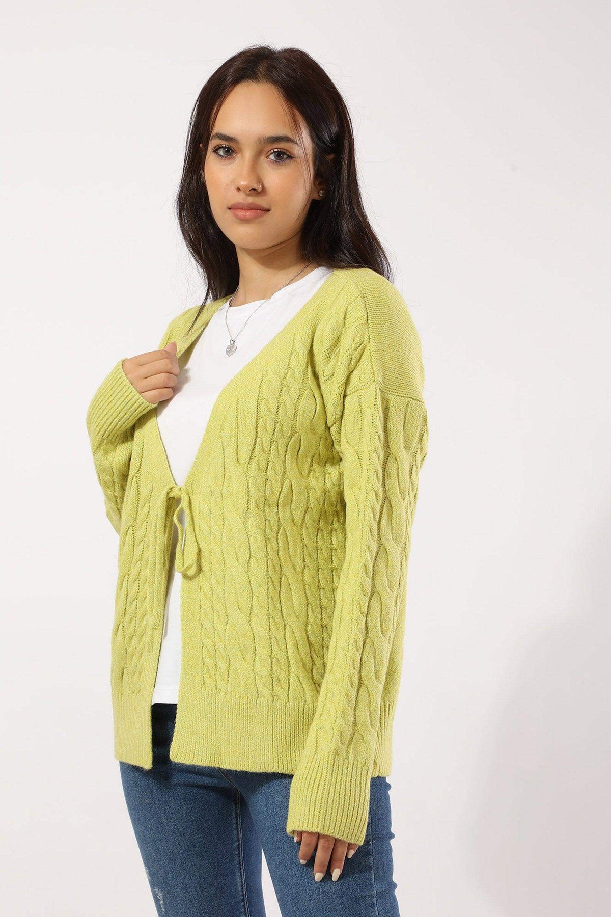 Tie Front Knitted Cardigan - Carina - كارينا