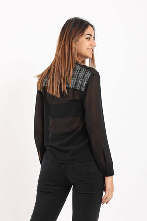 Tweed Pocket Sheer Shirt - Carina - كارينا