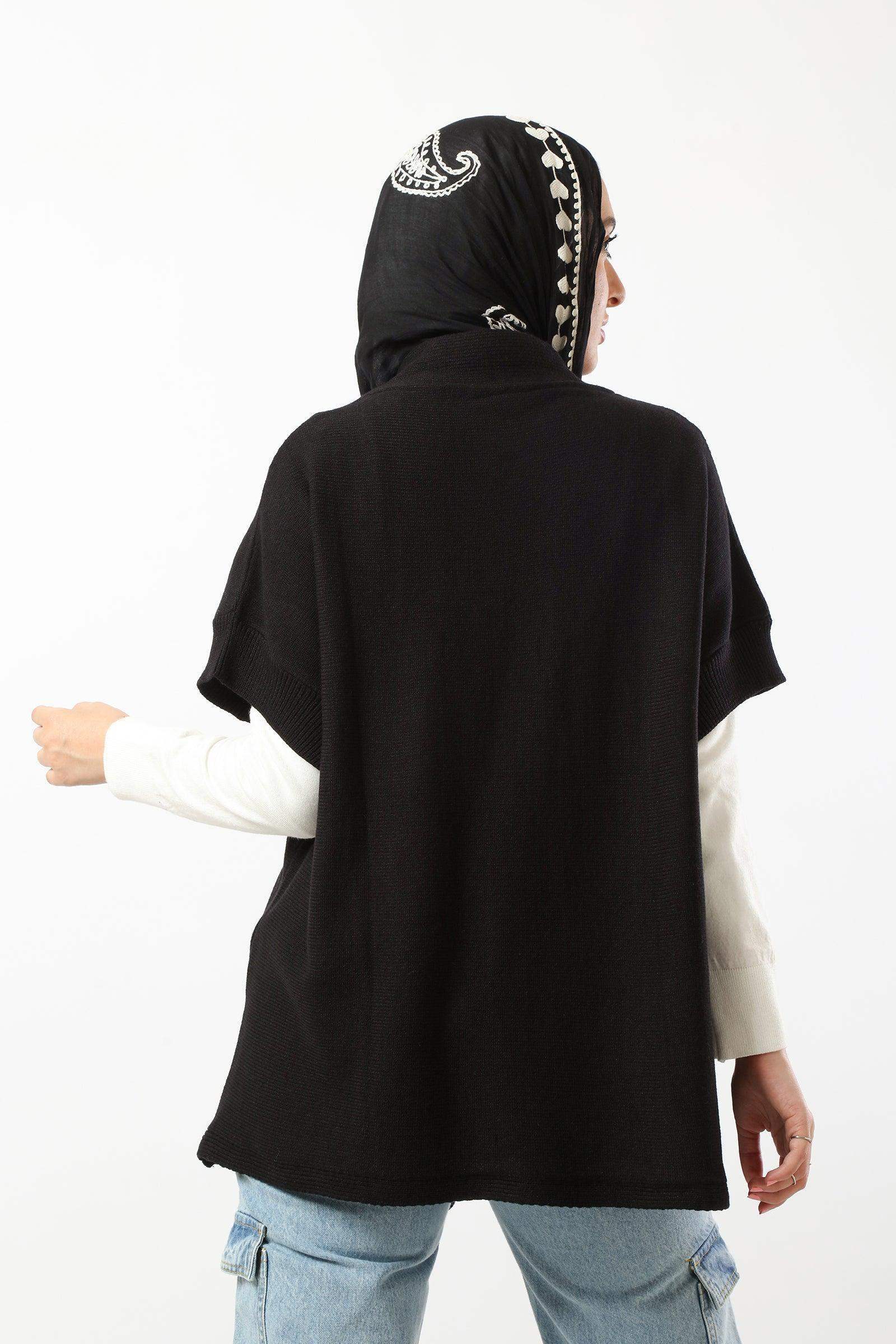 V-Neck Plain Poncho - Carina - كارينا