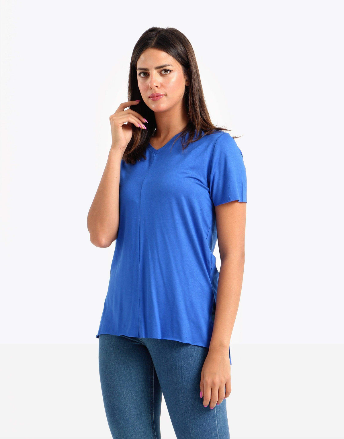 V-neck Short Sleeve T-shirt - Carina - كارينا