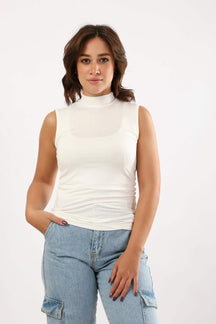 Viscose High Neck Top - Carina - كارينا