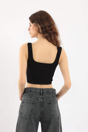 Wide Strap Crop Top - Carina - كارينا